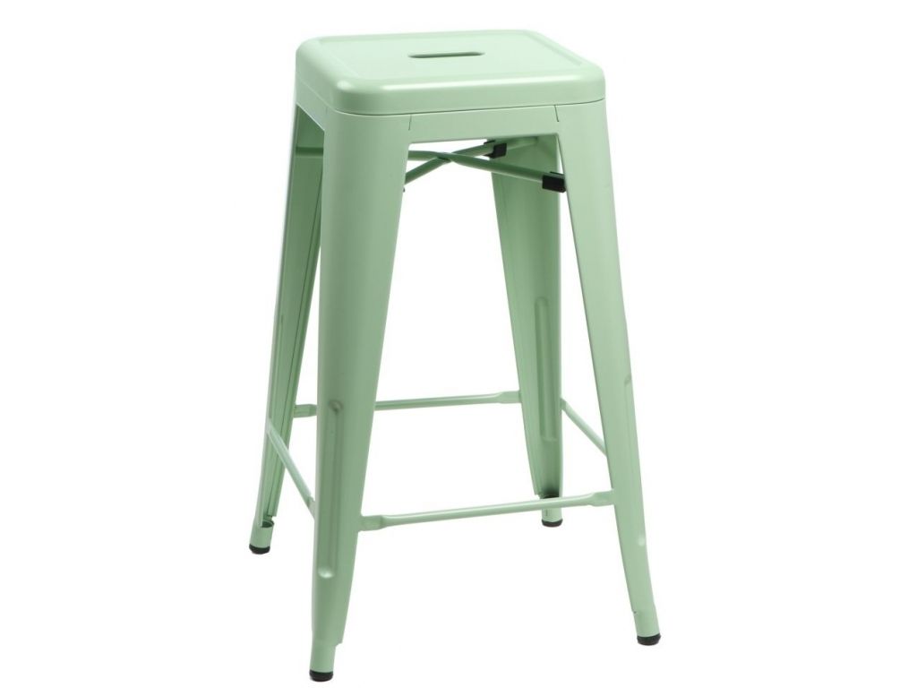 Barová židle Paris 66cm inspirovaná Tolix zelená  - 96design.cz