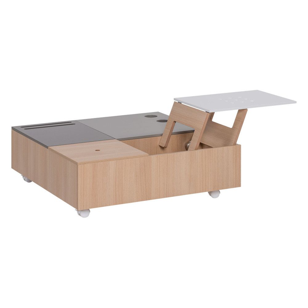 Multifunkční konferenční stolek na kolečkách s úložnými prostory Vox Custom - Bonami.cz