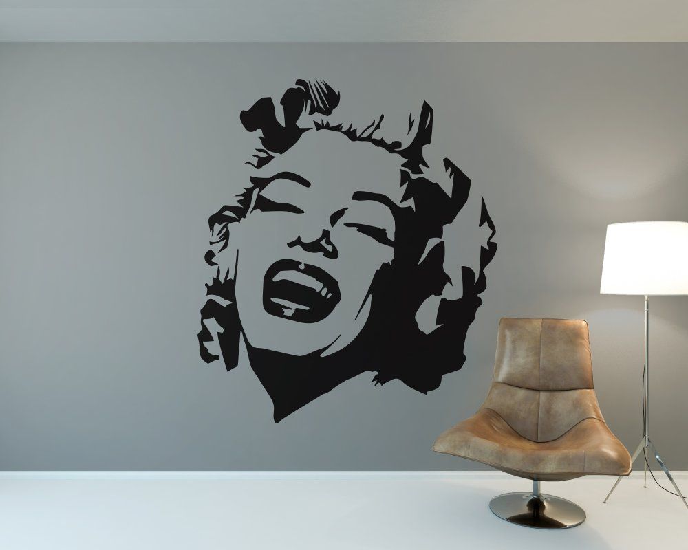 GLIX Marilyn - samolepka na zeď Černá 60 x 70 cm - GLIX DECO s.r.o.