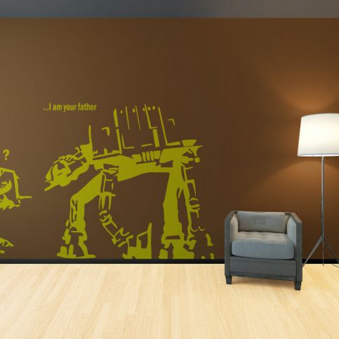 Banksy \"I am your father\" - samolepka na zeď Žlutá 140 x 100 cm - GLIX DECO s.r.o.