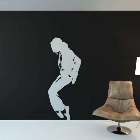 King of Pop - samolepka na zeď Bílá 30 x 80 cm - GLIX DECO s.r.o.