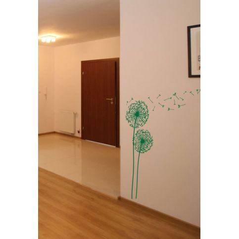 Pampelišky - samolepka na zeď Světle zelená 75 x 30 cm - GLIX DECO s.r.o.
