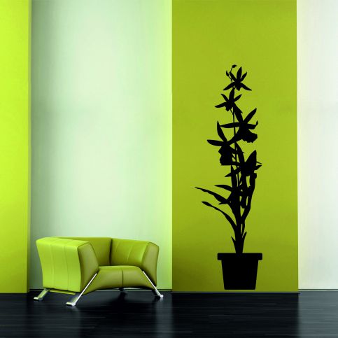 Samolepka na zeď - Kytka v květináči (18x60 cm) - PopyDesign - Popydesign