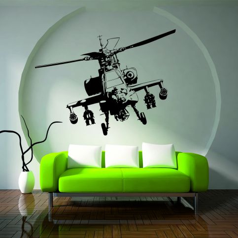 Samolepka na zeď - Vrtulník APAČ (120x90 cm) - PopyDesign - Popydesign