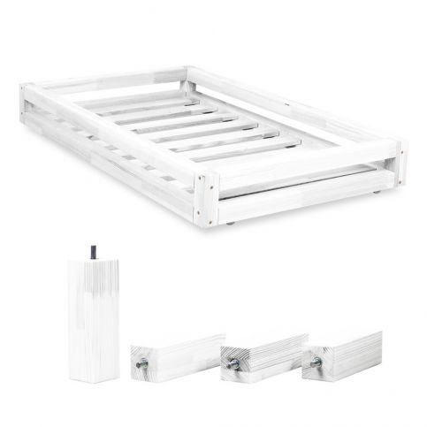 Set bílé zásuvky pod postel a 4 prodloužených nohou Benlemi, pro postel 80 x 160 cm - Bonami.cz