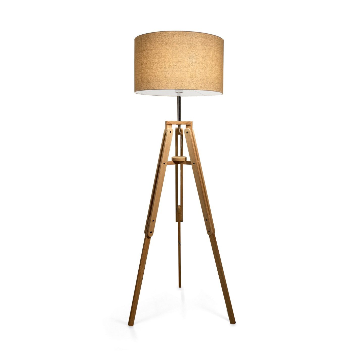 stojací lampa Ideal Lux Klimt PT1 137827 1x60W E27 - dřevo - Dekolamp s.r.o.