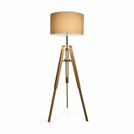 stojací lampa Ideal Lux Klimt PT1 137827 1x60W E27 - dřevo