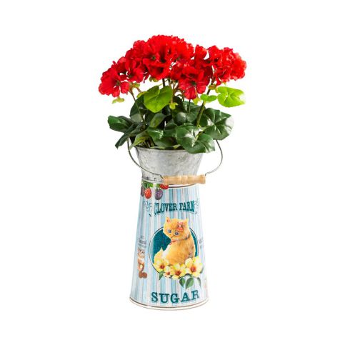 Dekorační plechová váza Kočka - Velký Košík