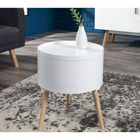 INV Odkládací stolek DUTY 45cm bílý - Design4life