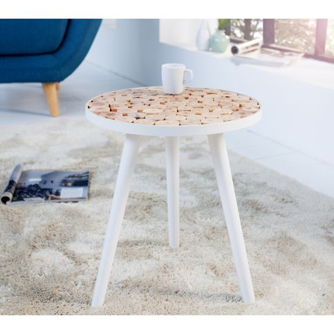 INV Odkládací stolek DONA2 II 40cm bílá - Design4life