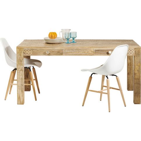 Jídelní stůl se 2 zásuvkami a ručně vyřezávanými detaily Kare Design Puro, délka 180 cm - Bonami.cz