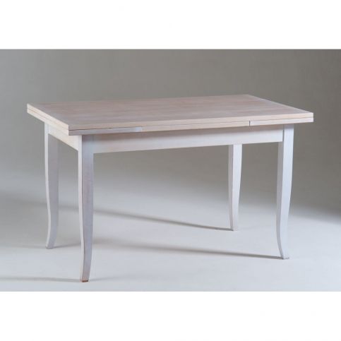 Bílý dřevěný rozkládací jídelní stůl Castagnetti Justine, 120 x 80 cm - Bonami.cz