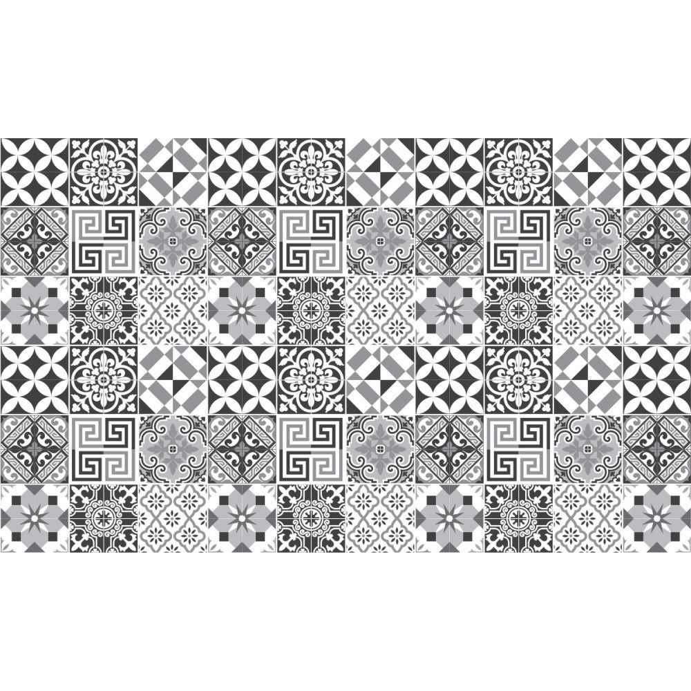 Sada 60 nástěnných samolepek Ambiance Elegant Tiles Shade of Gray, 10 x 10 cm - Bonami.cz