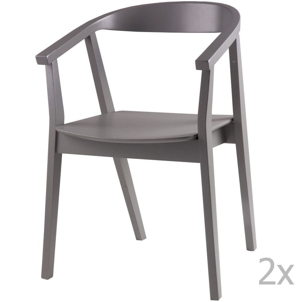 Sada 2 šedých jídelních židlí sømcasa Donna - Bonami.cz