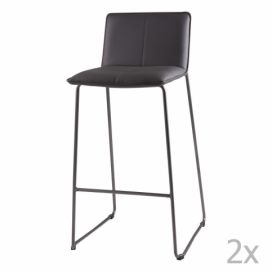 Sada 2 šedých barových židlí sømcasa Lou