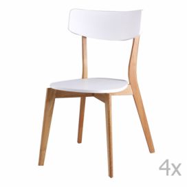 Bonami.cz: Sada 4 bílých jídelních židlí sømcasa Ava