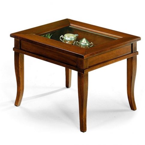 Dřevěný konferenční stolek s vitrínou Castagnetti Noce, 45 x 60 cm - Bonami.cz