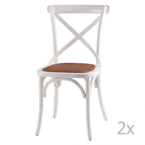 Sada 2 bílých dřevěných jídelních židlí sømcasa Ariana - Bonami.cz