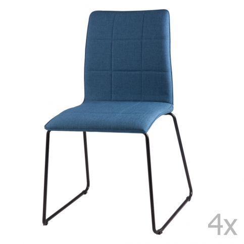 Sada 4 tmavě modrých jídelních židlí sømcasa Malina - Bonami.cz