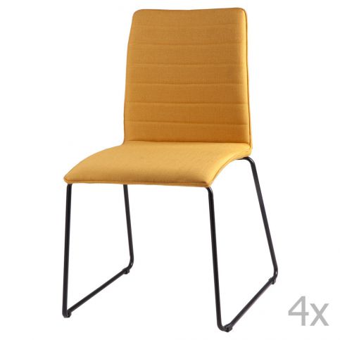 Sada 4 žlutých jídelních židlí sømcasa Vera - Bonami.cz