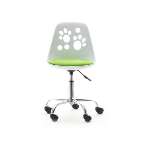 design4life Otočná židle pro děti PETS Bílo-zelená - Design4life