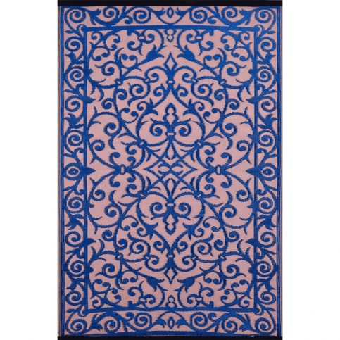 Modro-růžový oboustranný koberec vhodný i do exteriéru Green Decore Gala, 90 x 150 cm - Bonami.cz