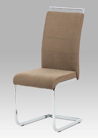Autronic Jídelní židle DCL-966 LAN2 - lanýžová látka + hnědá koženka - ATAN Nábytek