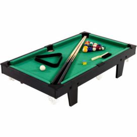 GamesPlanet® 11760 Mini kulečník pool s příslušenstvím 92 x 52 x 19 cm, černá