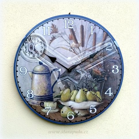 Dřevěné hodiny Hrušky, 34 cm - Stará půda