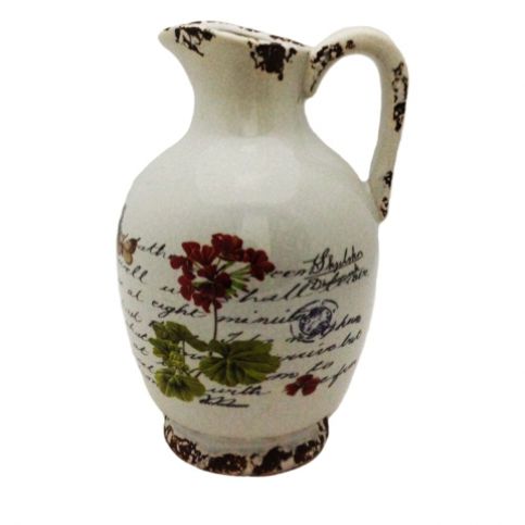 Keramická váza Muškát bílý 24 cm džbán - Stará půda