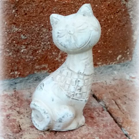 Dekorační soška Kočka 14 cm (tarakota) - Stará půda