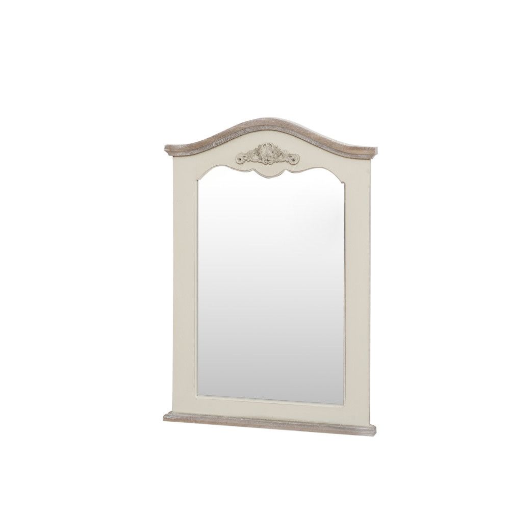 Zrcadlo v krémovém rámu z topolového dřeva Livin Hill Rimini, výška 85 cm - Bonami.cz