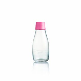 Fuchsiová skleněná lahev ReTap, 300 ml