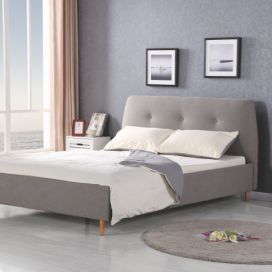 Čalouněná postel SERIO, 160x200, popel/olše + rošt