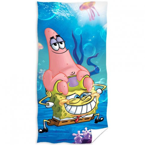 TipTrade Osuška SpongeBob a Patrick, 70 x 140 cm - 4home.cz
