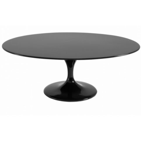 Oválný konferenční stůl Tulip 105x70, černá Stulipblack105 CULTY + - Designovynabytek.cz