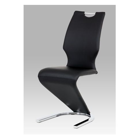 Jídelní židle koženka černá / chrom HC-997 BK Autronic - DEKORHOME.CZ