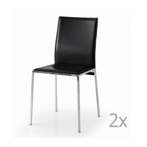 Sada 2 černých jídelních židlí Castagnetti Fax - Bonami.cz