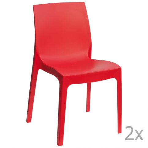 Sada 2 červených jídelních židlí Castagnetti Rome - Bonami.cz