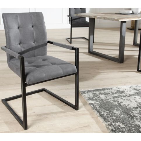 INV Konferenční židle Burges šedá, područky - Design4life