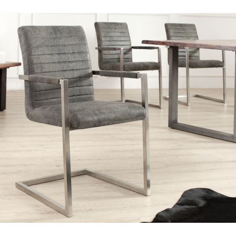 INV Konferenční židle Meral starožitná šedá - Design4life