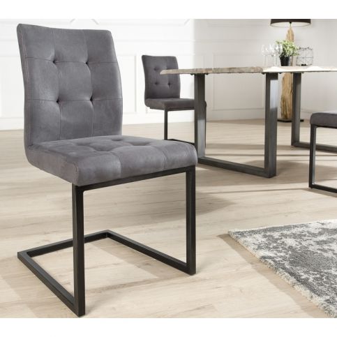 INV Konferenční židle Burges šedý kov - Design4life