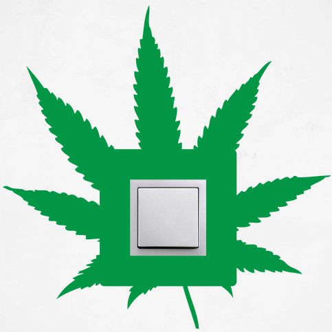 Samolepka na vypínač - Marihuana - PopyDesign - Popydesign