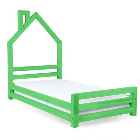 Dětská zelená postel z borovicového dřeva Benlemi Wally, 80 x 160 cm - Bonami.cz