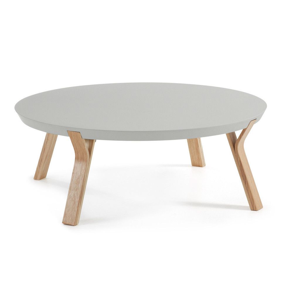Bílý konferenční stolek Kave Home Solid, Ø 90 cm - Bonami.cz