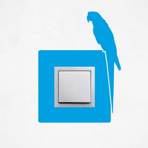 Samolepka na vypínač - Papoušek - PopyDesign - Popydesign