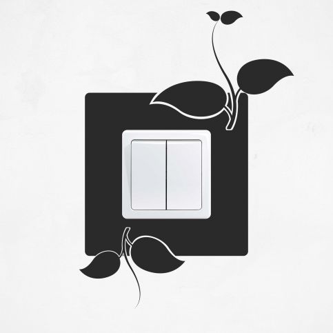 Samolepka na vypínač - Rostoucí květina - PopyDesign - Popydesign