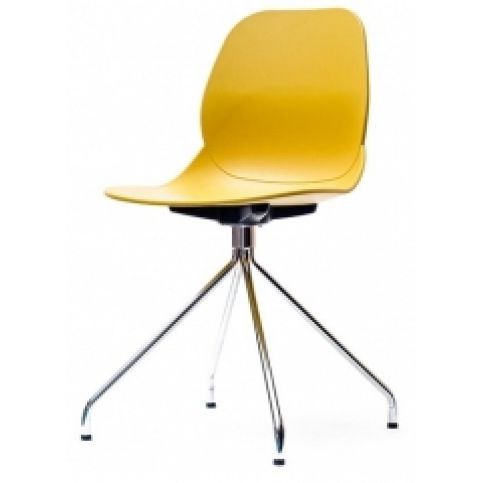 EMPIRE Konferenční židle Buen, žlutá (Chrom)  - DESIGNOVÁ KANCELÁŘ