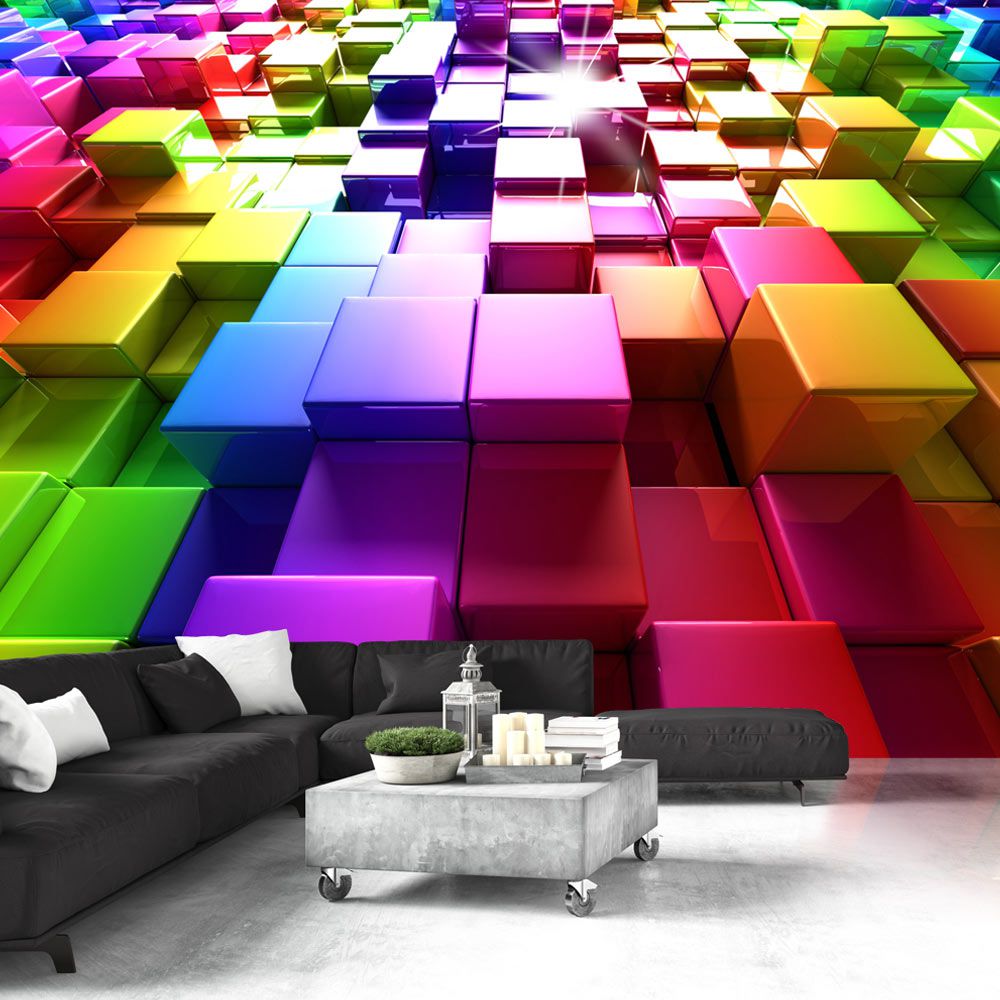 Fototapeta Bimago - Colored Cubes + lepidlo zdarma 350x245 cm - GLIX DECO s.r.o.
