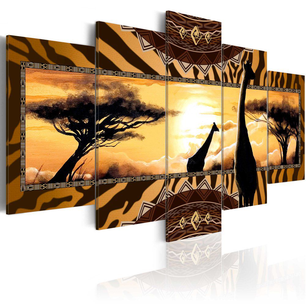 Obraz na plátně Bimago - African giraffes 100x50 cm - GLIX DECO s.r.o.